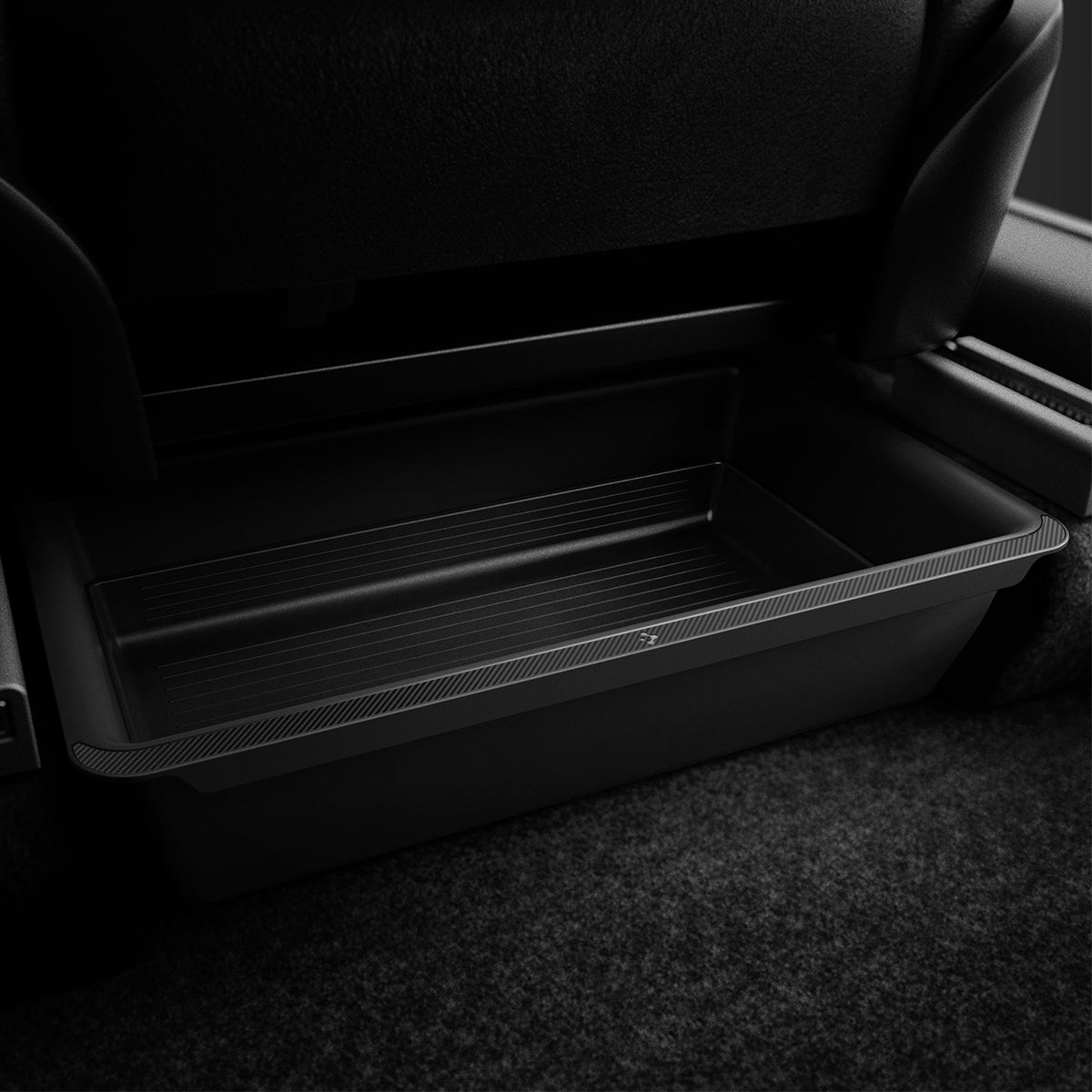 ACP05757 - Model Y (2021-2026) Underseat Storage Box | TO222 showing installed inside of car