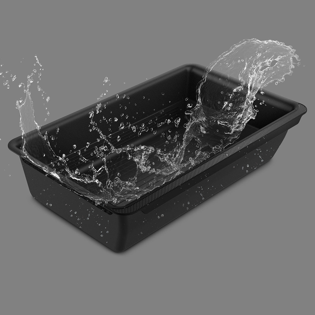 ACP05757 - Model Y (2021-2026) Underseat Storage Box | TO222 showing the water splashing inside