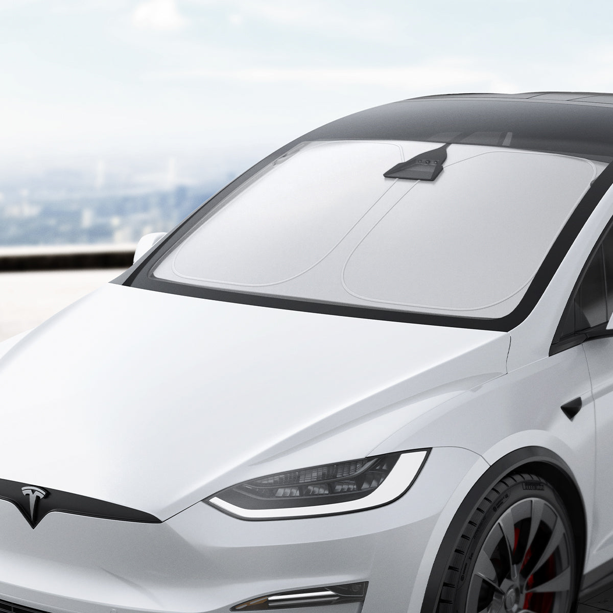 ACP09094 - Tesla Model X TO263 (2022-2025) Cryoshade in black showing top part in the car.