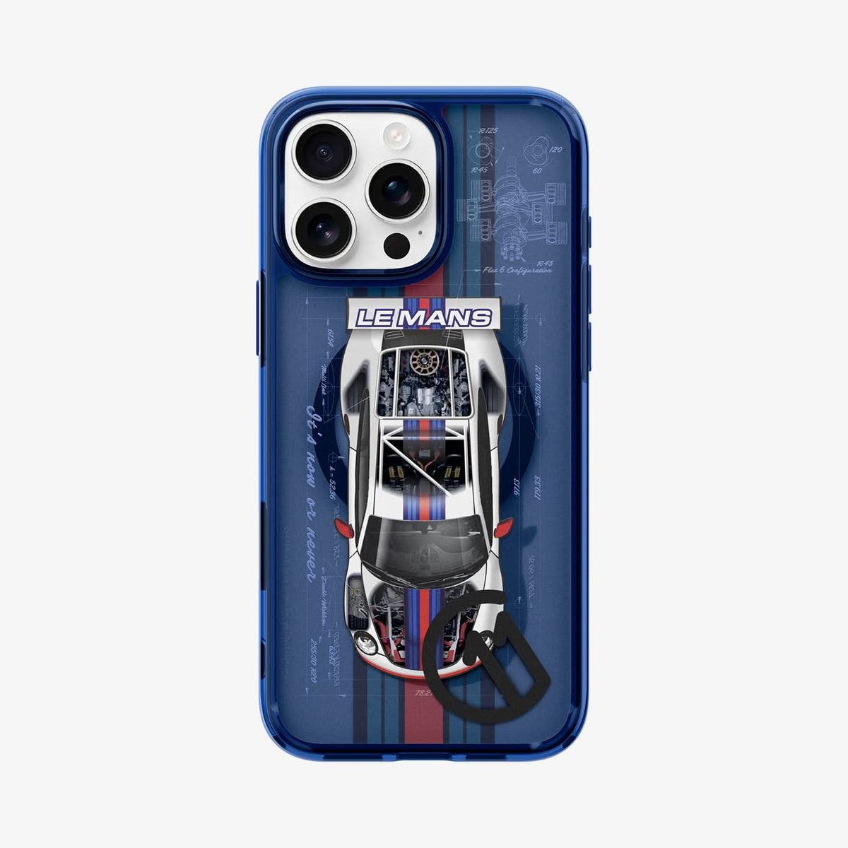 ACS09589 - iPhone 16 Pro Max Case c11 Series Le Mans Edition (MagFit) in Le Mans showing the back