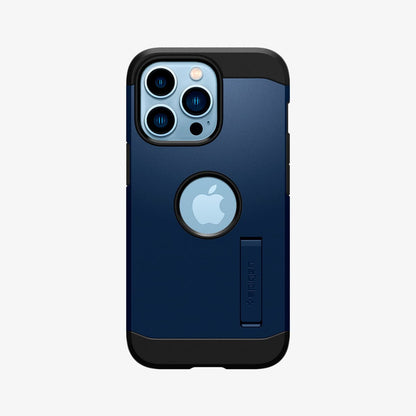 ACS03279 - iPhone 13 Pro Case Tough Armor in navy blue showing the back