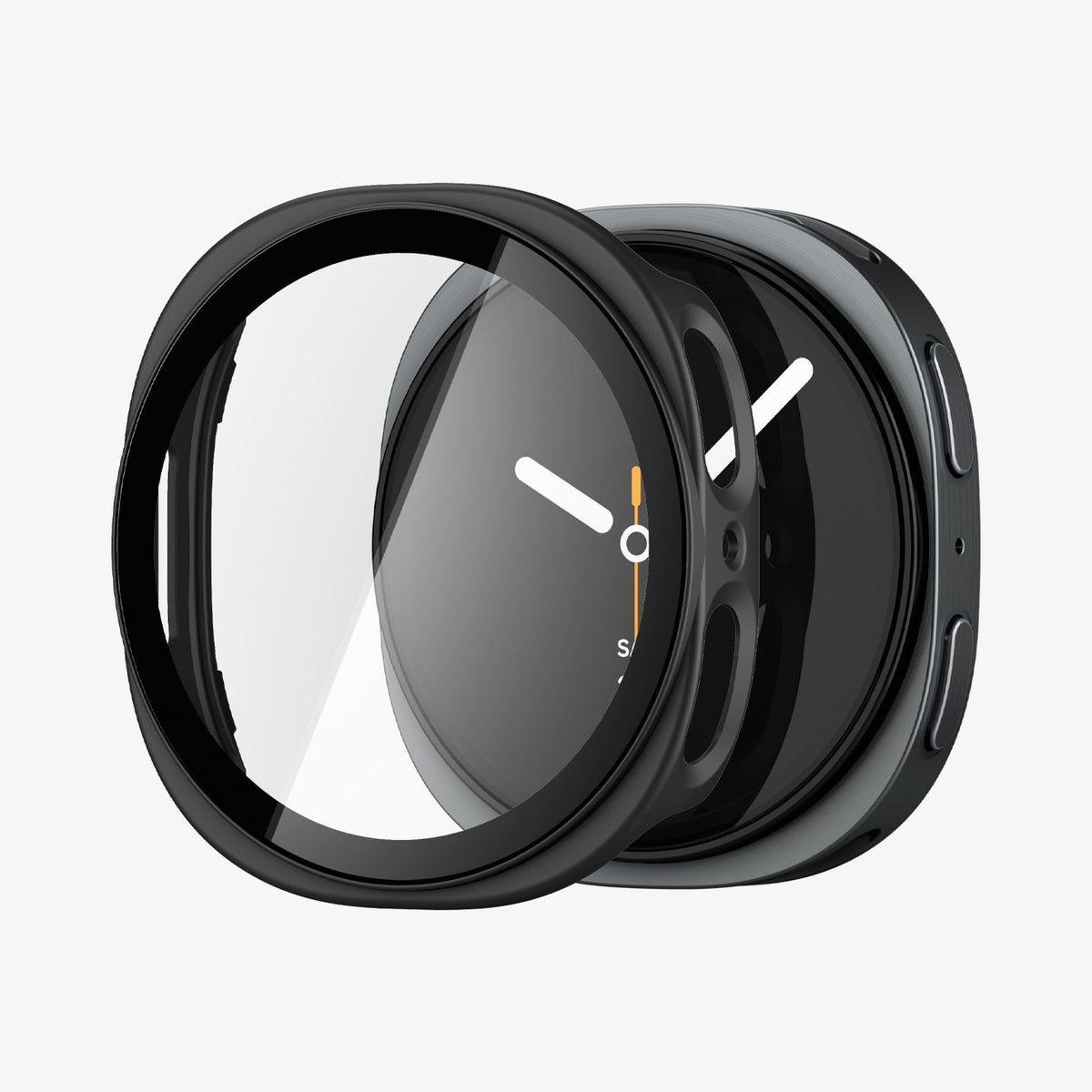 ACS11601 - Galaxy Watch 9 (44mm) Thin Fit 360 showing the case and screen protector separated in a close-up exploded view
