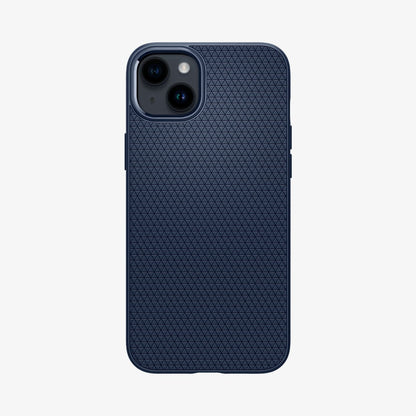 ACS05038 - iPhone 14 Case Liquid Air in navy blue showing the back