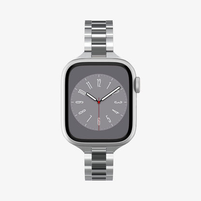 AMP06357 - Apple Watch (41mm) Modern Fit 316L Band in Silver showing the front