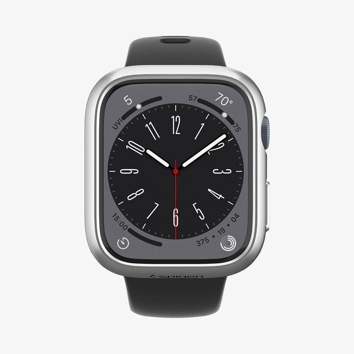 ACS04178 - Apple Watch Series (45mm) Case Thin Fit in graphite showing the front view