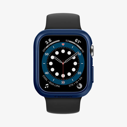 ACS02223 - Apple Watch Series (44mm) Case Thin Fit in metallic blue showing the front