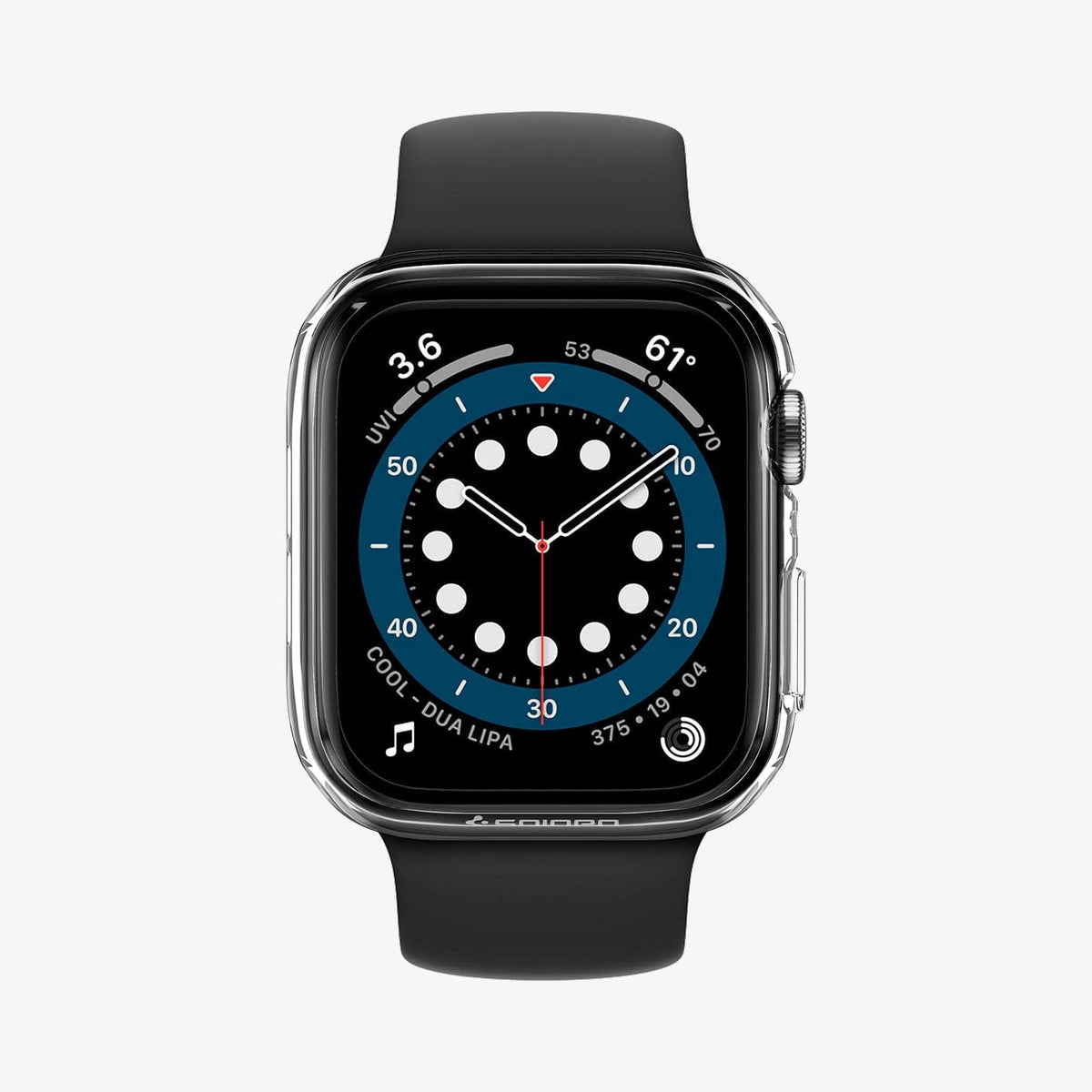 ACS02814 - Apple Watch Series (44mm) Case Thin Fit in crystal clear showing the front