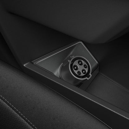 ACP09182 - Tesla cybertruck Charging Adapter Door Dock CO252 in Black showing the top and partial side