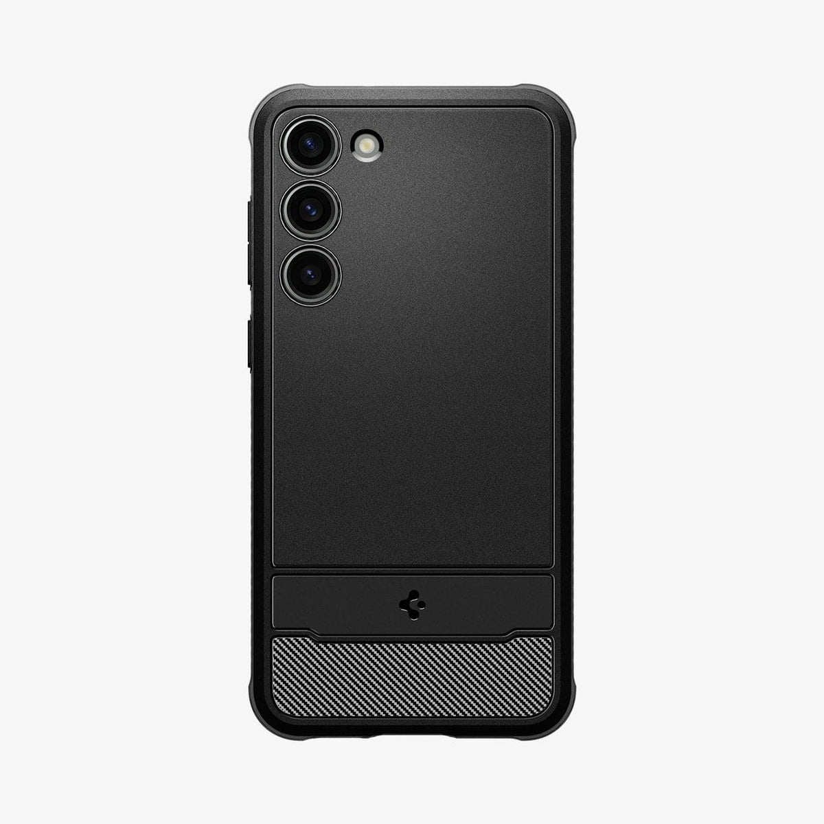 ACS05665 - Galaxy S23 Plus Case Rugged Armor in matte black showing the back