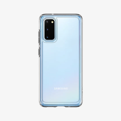 ACS00792 - Galaxy S20 Ultra Hybrid Case in crystal clear showing the back