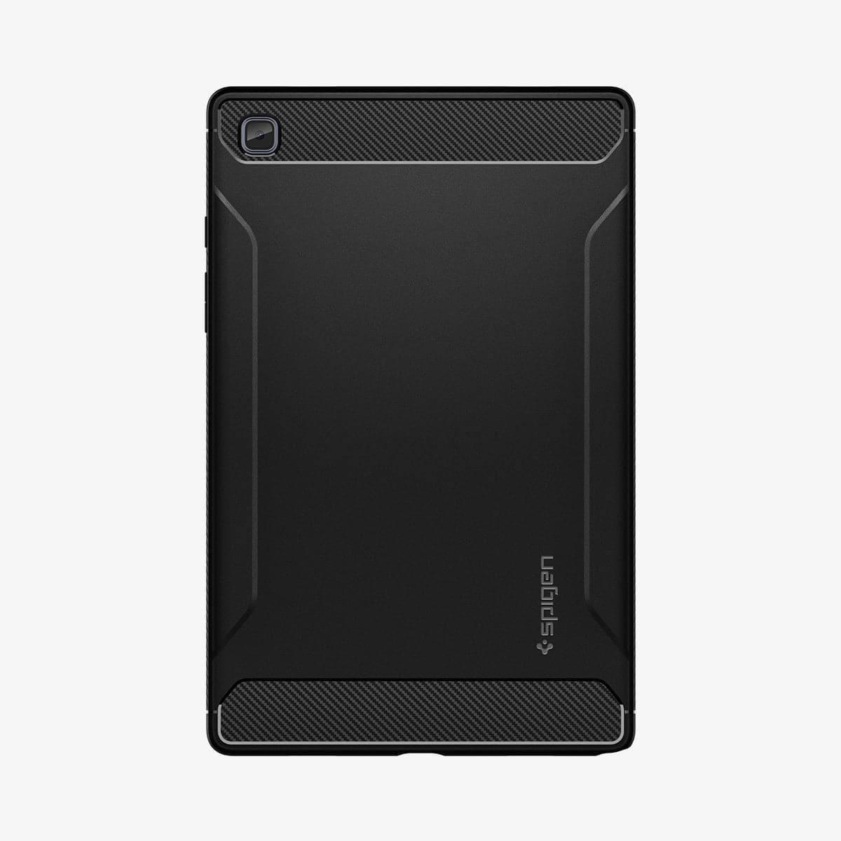ACS01562 - Galaxy Tab A7 Case Rugged Armor in matte black showing the back