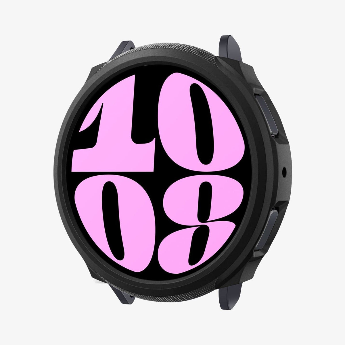 ACS06393 - Galaxy Watch 6 (40mm) Case Liquid Air in matte black showing the front and side of watch face