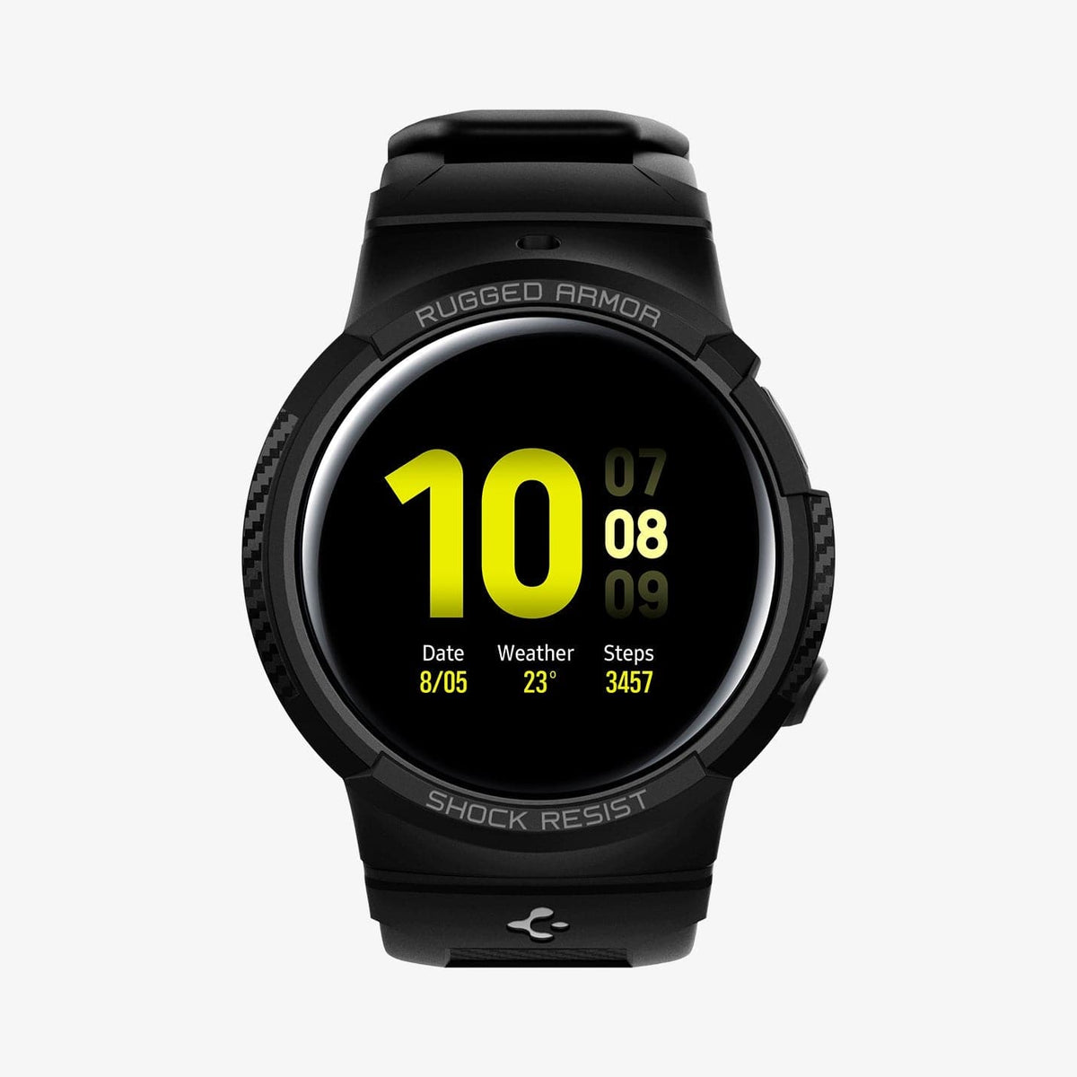 ACS02066 - Galaxy Watch Active 2 (44mm) Case Rugged Armor Pro in black showing the front