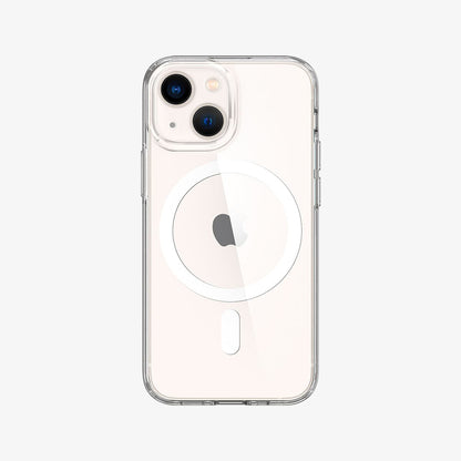 ACS03322 - iPhone 13 Mini Case Ultra Hybrid Mag Safe Compatible in white showing the back