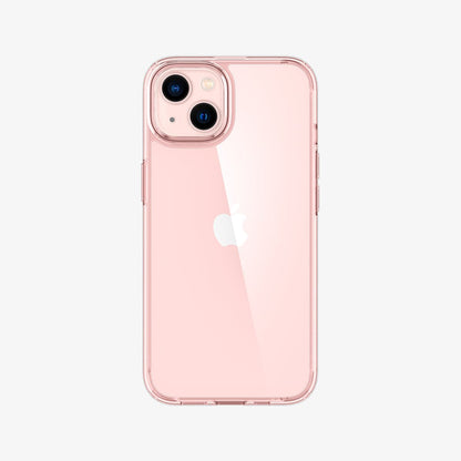 ACS03320 - iPhone 13 Mini Case Ultra Hybrid in rose crystal showing the back