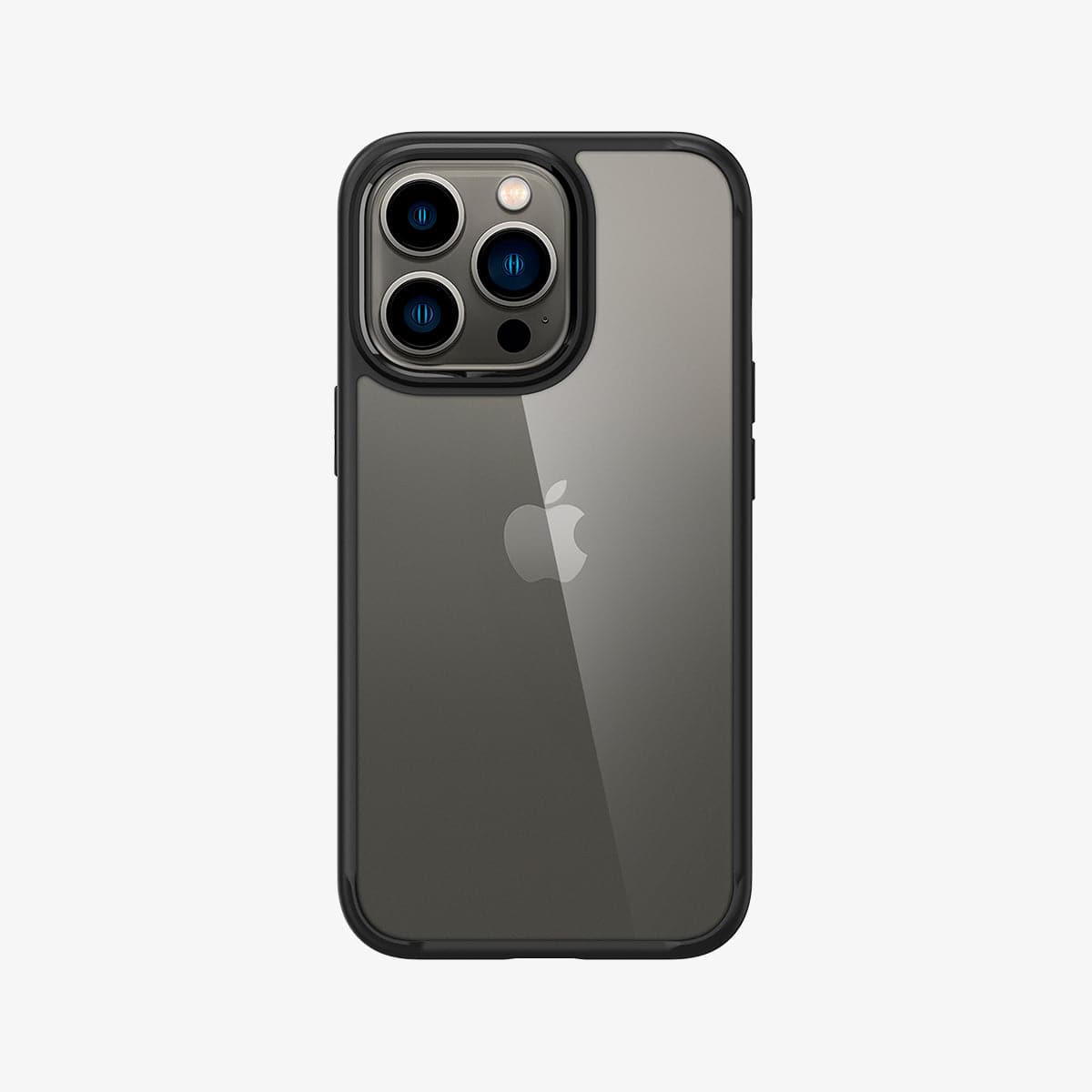 ACS03262 - iPhone 13 Pro Case Ultra Hybrid in matte black showing the back