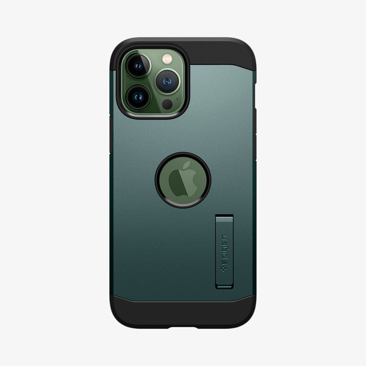 ACS04564 - iPhone 13 Pro Max Case Tough Armor in midnight green showing the back