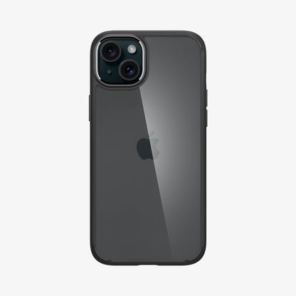 ACS06799 - iPhone 15 Case Ultra Hybrid in matte black showing the back