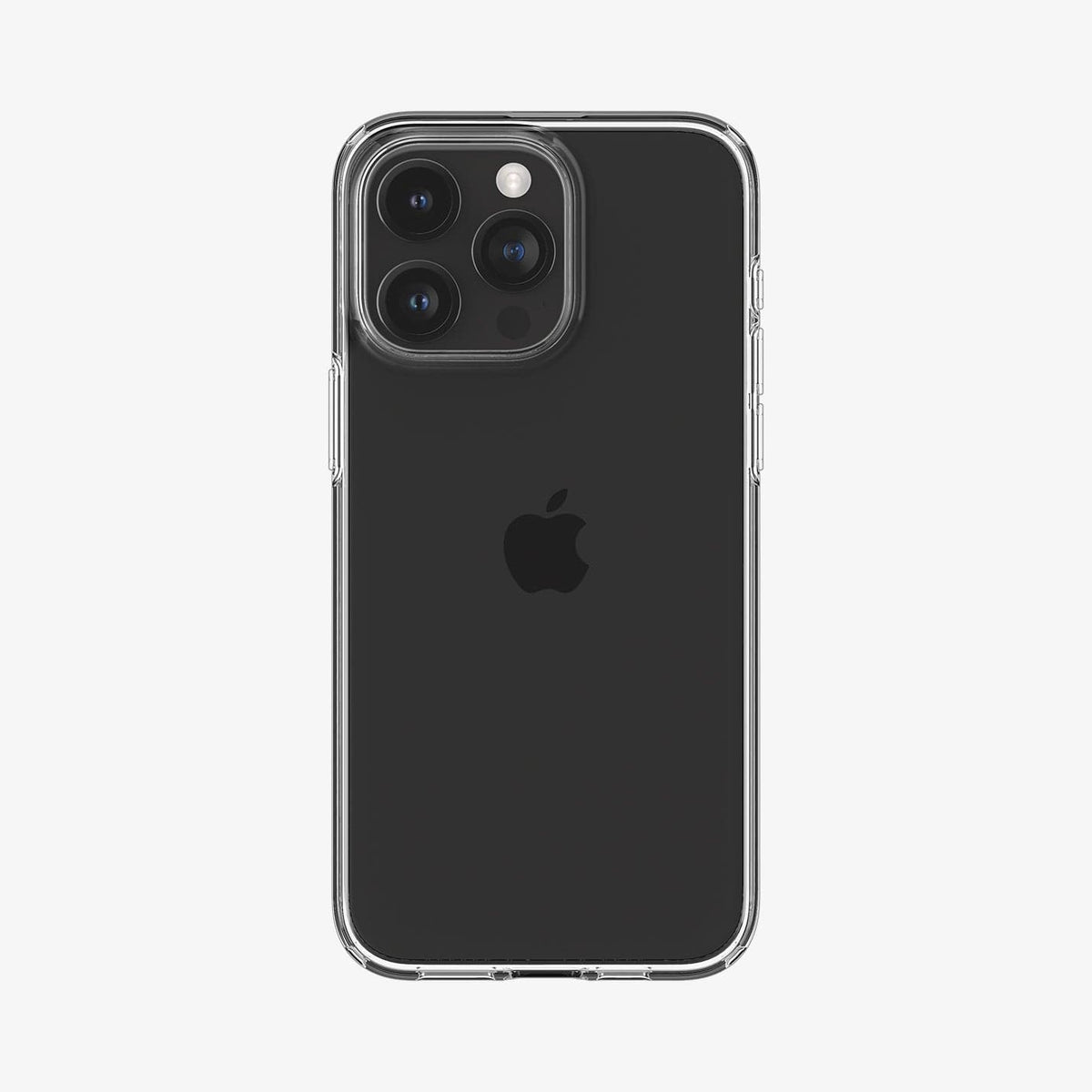 ACS06699 - iPhone 15 Pro Case Liquid Crystal in crystal clear showing the back