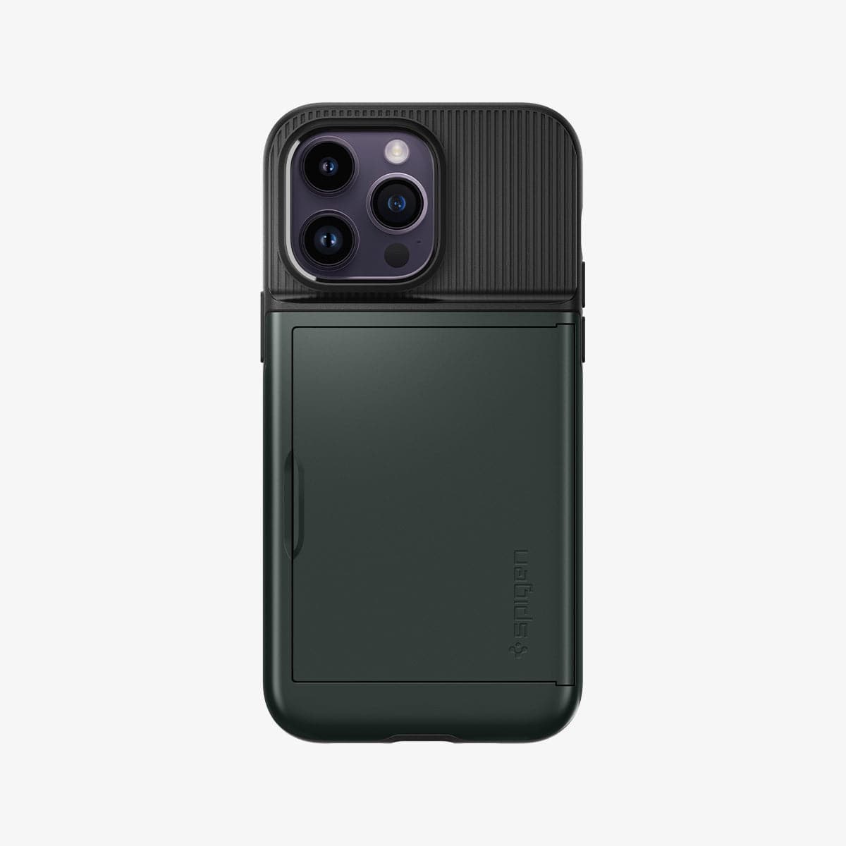 ACS04837 - iPhone 14 Pro Max Case Slim Armor CS in abyss green showing the back