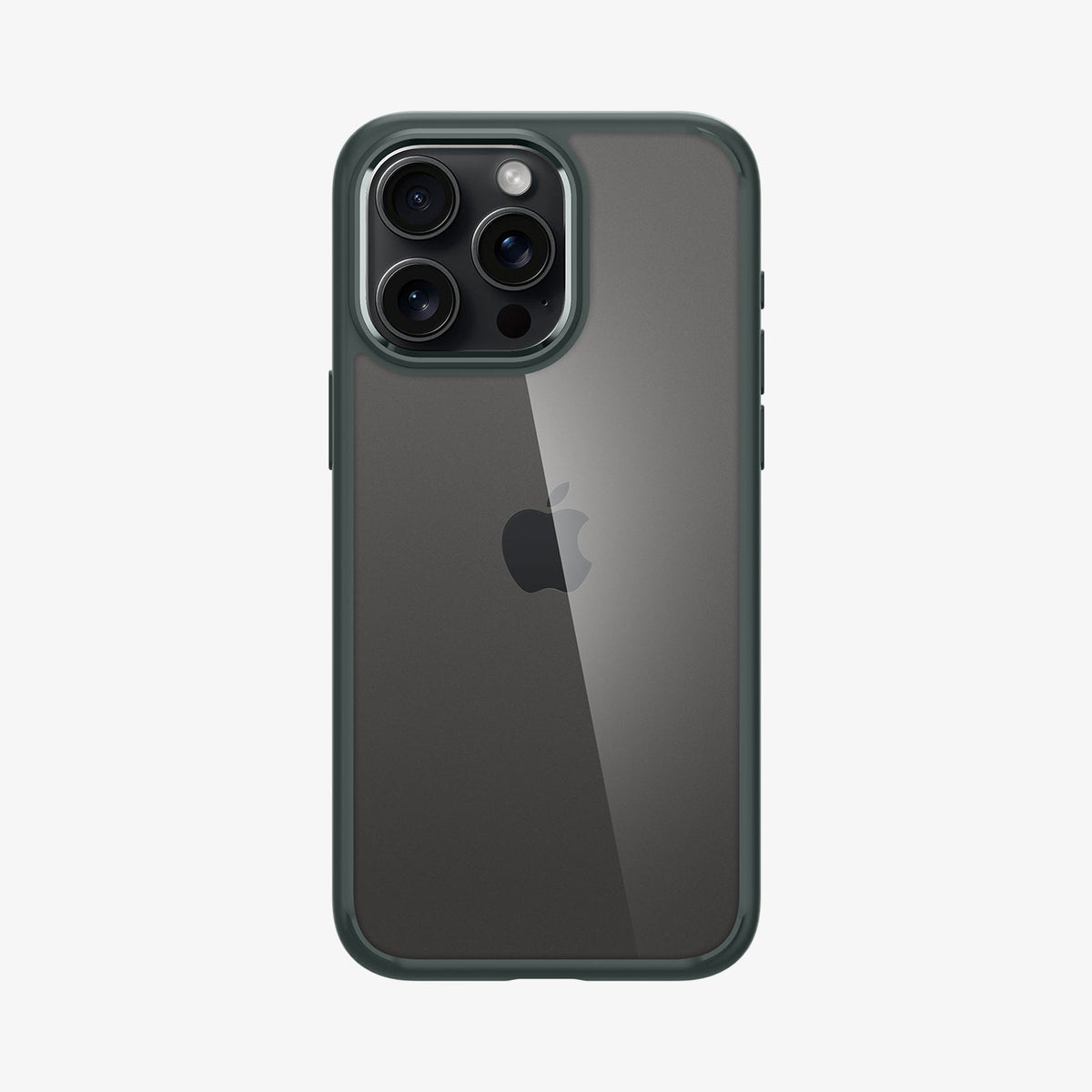 ACS06574 - iPhone 15 Pro Max Case Ultra Hybrid in abyss green showing the back