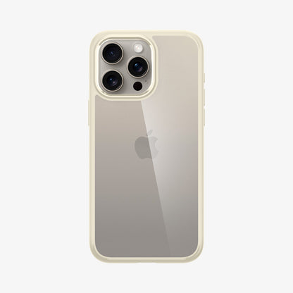 ACS06712 - iPhone 15 Pro Case Ultra Hybrid in mute beige showing the back