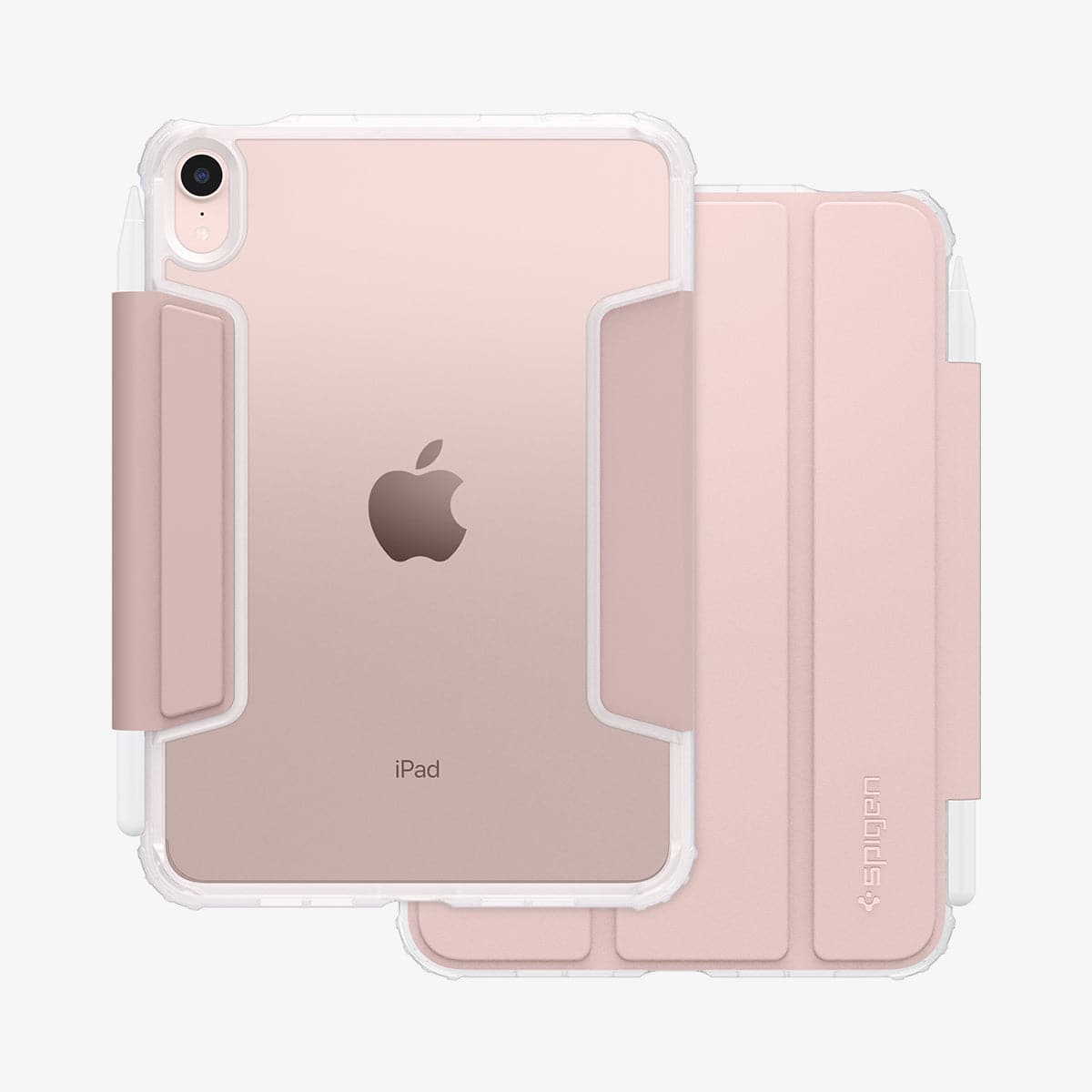 ACS03896 - iPad Mini 6 Case Ultra Hybrid Pro in rose gold showing the front and back
