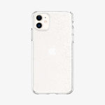 076CS27181 - iPhone 11 Case Liquid Crystal Glitter in crystal quartz showing the back