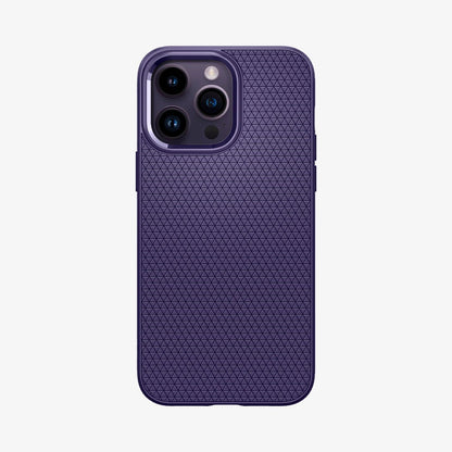 ACS05575 - iPhone 14 Pro Max Case Liquid Air in deep purple showing the back