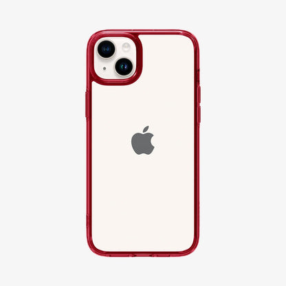ACS04896 - iPhone 14 Plus Case Ultra Hybrid in red crystal showing the back