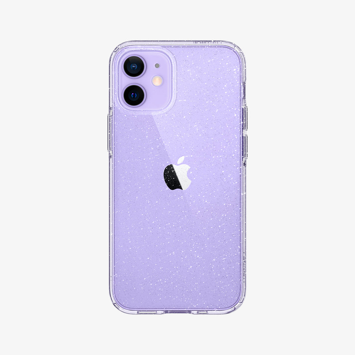 ACS01741 - iPhone 12 Mini Case Liquid Crystal Glitter in crystal quartz showing the back