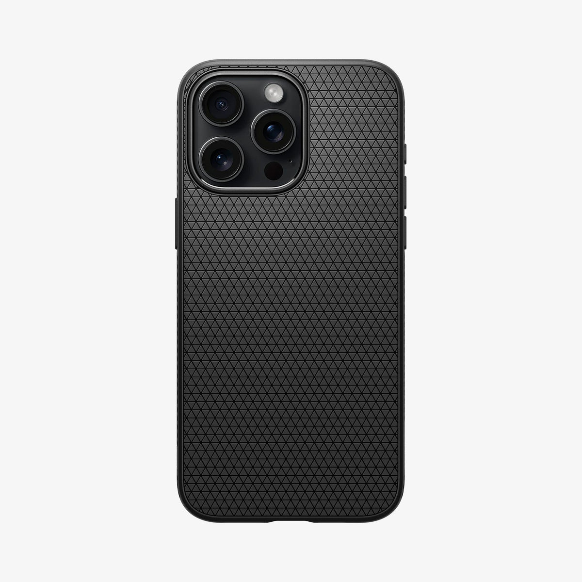ACS06704 - iPhone 15 Pro Case Liquid Air in matte black showing the back