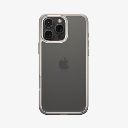 ACS08127 - iPhone 16 Pro Case Ultra Hybrid in Natural Titanium showing the back