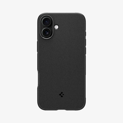 ACS08219 - iPhone 16 Sand Blast in Matte Black showing the back
