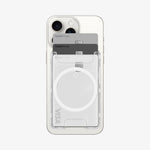 AFA08888 - Ultra Hybrid MagFit+ Wallet (MagFit) in Crystal Clear showing the back with 3 cards inserted