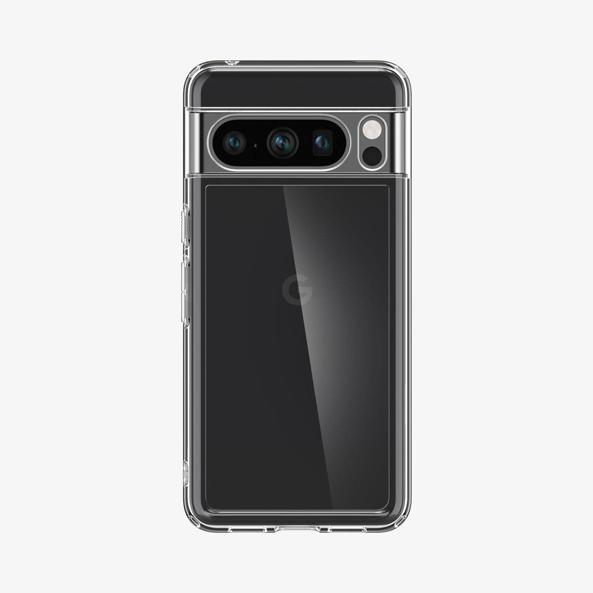 ACS06315 - Pixel 8 Pro Case Ultra Hybrid in crystal clear showing the back