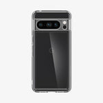 ACS06315 - Pixel 8 Pro Case Ultra Hybrid in crystal clear showing the back