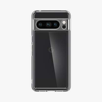 ACS06315 - Pixel 8 Pro Case Ultra Hybrid in crystal clear showing the back