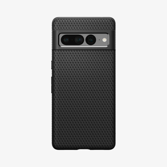 ACS04723 - Pixel 7 Pro Case Liquid Air in matte black showing the back