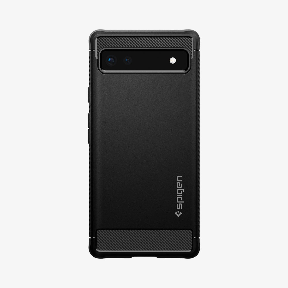 ACS04476 - Pixel 6a Case Rugged Armor in black showing the back