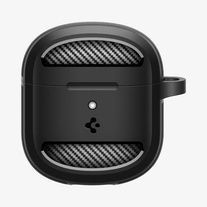 ACS09480 - Pixel Buds 2a Case Rugged Armor in black showing the front