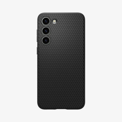 ACS05666 - Galaxy S23 Plus Case Liquid Air in matte black showing the back