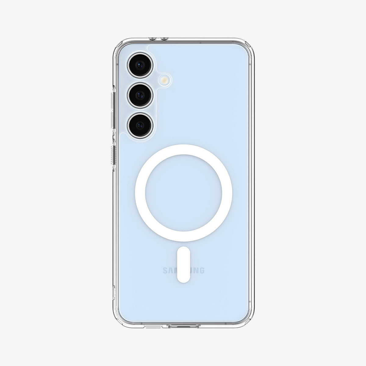 ACS08622 - Galaxy S24 FE Case Ultra Hybrid Metal Ring (MagFit) in White showing the back
